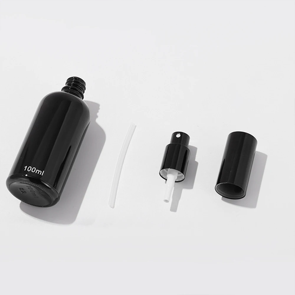 5-100ml 블랙 스프레이 오일 병 자수정 스프레이 병 30ml 매트 블랙 향수 스프레이 병