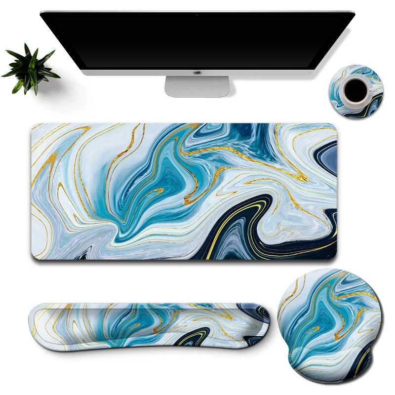 

4pcs Mousepad Computer New MousePads Keyboard Pads Mouse Mat Fashion Marble Gamer Soft Office Carpet Table Mats Desktop