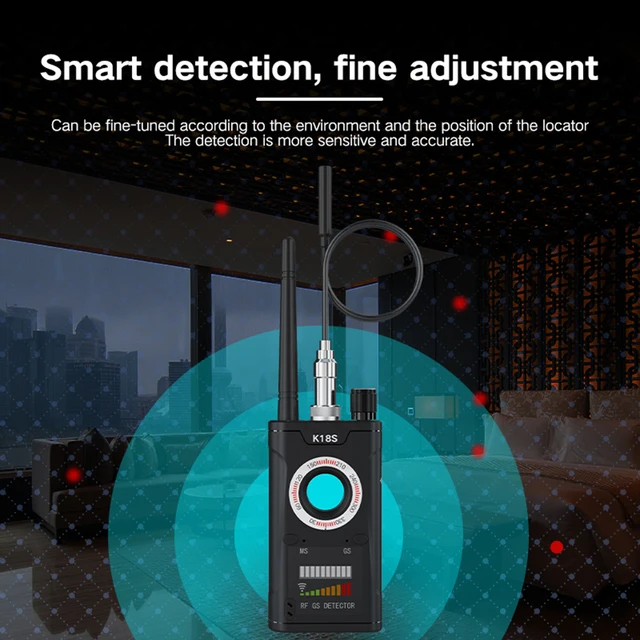 K18S GSM Wireless Detector Camera Audio Bug Finder GPS Signal lens Tracker Detect Multi-function Anti Camera 4