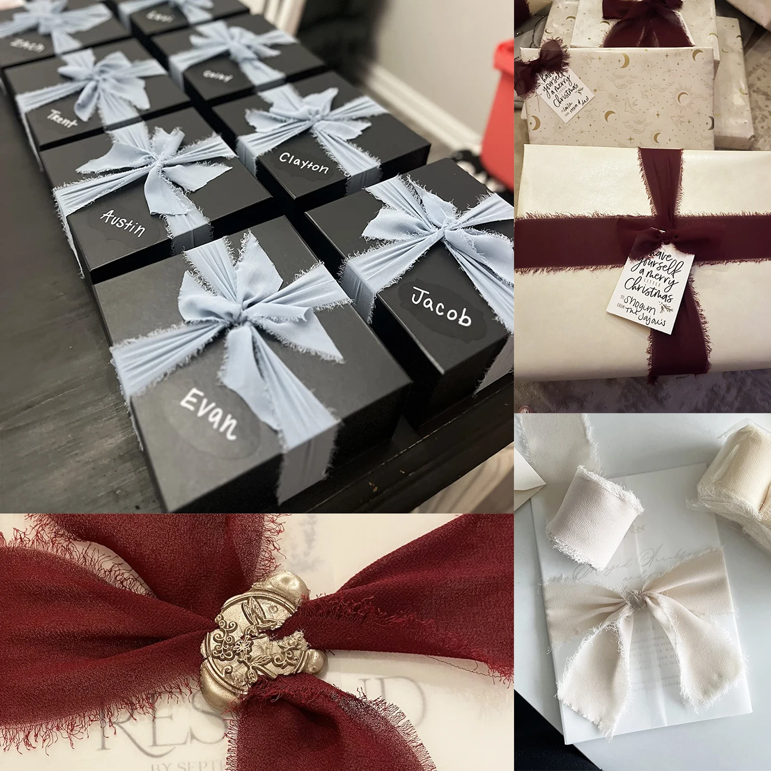 6/10/15/20/25/40/50mm Satin Ribbons Home Wedding Decorative Christmas Gift  Box Wrapping Belt DIY Crafts Ribbon 22 Meters/roll
