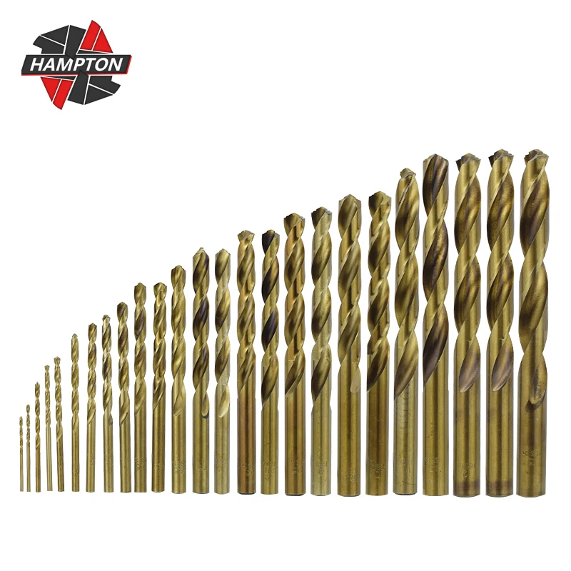 Twist Drill Bit 13 19 25pcs 3 Edge HSS M42 Gun Drill Bit for Stainless Steel Metal Cobalt Coated Metal Hole Drilling Tool