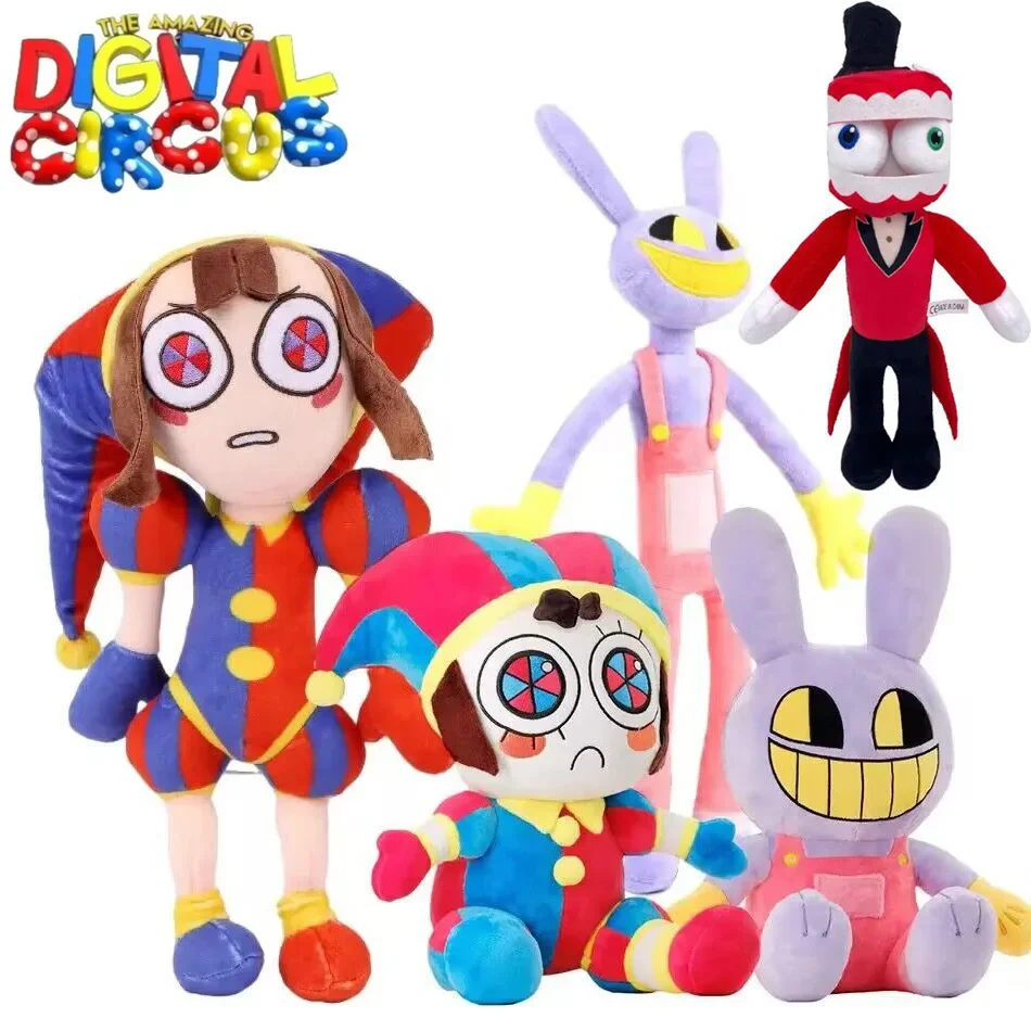 

New The Amazing Digital Circus Plush Clown Ragatha pomni Cartoon Jax Doll Joker Plush Soft Stuffed Sofa Decorate Christmas Gift