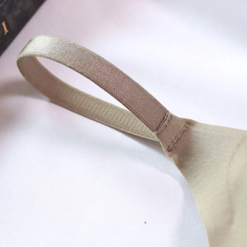 Women Underwear Sports Yoga Not Trace 3/4 Cup Bra Comfort Fabric Skin Friendly Mulberry Silk Simple Bralette Intimate Brassiere