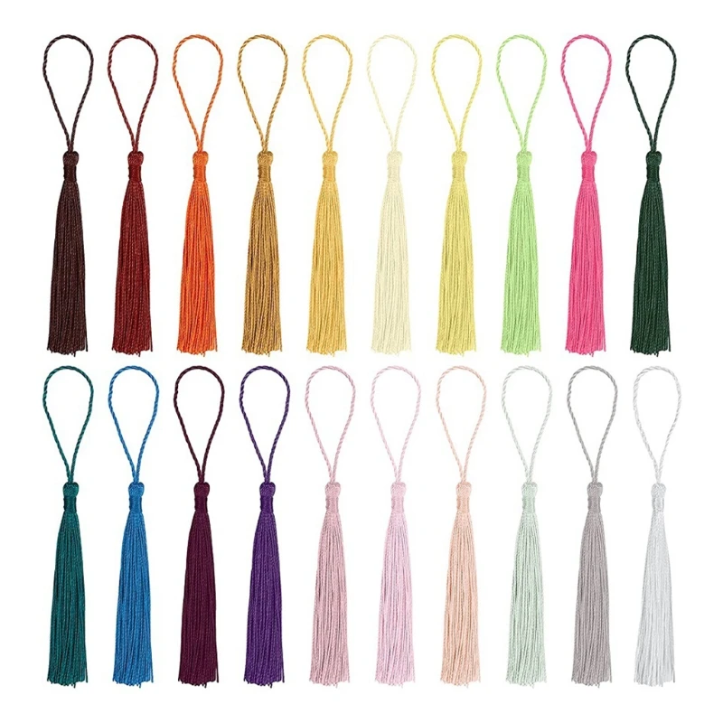 

300pcs Exquisite Tassel 13cm 20 Different Colors Each for 15x Books Keychains Earrings Bags Tassel Pendant