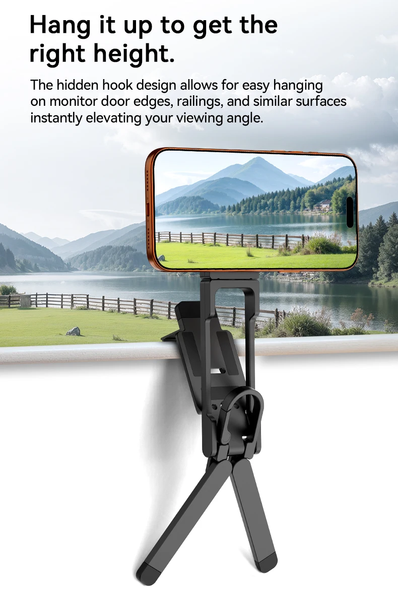 COMAN DP58 MagSafe Handy-Stativ Handyhalterung für iPhone 17 16 Pro Max – Handy-Ständer für Outdoor, Reisen, Vlog, Live-Streaming – Detail 8