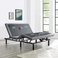 Queen Adjustable Bed Frame with Lumbar Support&Head Tilt,Foot Incline,Back&Leg Massage,Ergonomic Zero-Gravity Smart Bed 1
