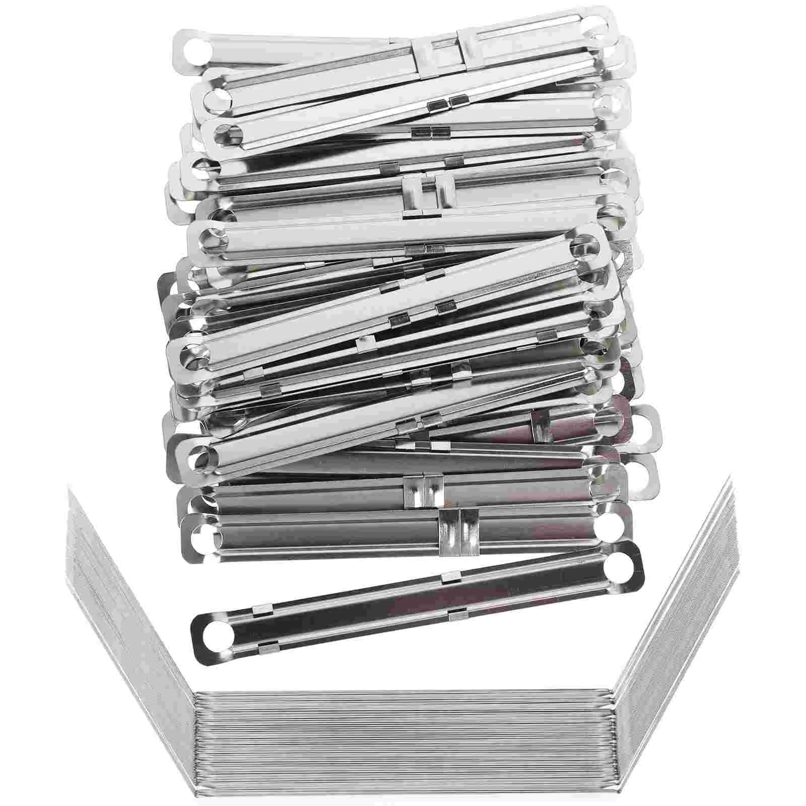 

150 Pcs Binder Clip Binding Ring Fasteners for School Loose Leaf Circles Iron Nickel Plated Clips