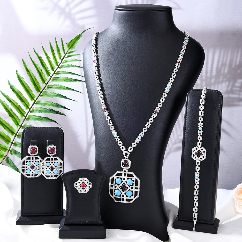 

GODKI New Trendy Indian UAE Jewelry Sets For Women Wedding Party Zircon CZ African Dubai Bridal Jewelry Set Dance Jewelry 2022