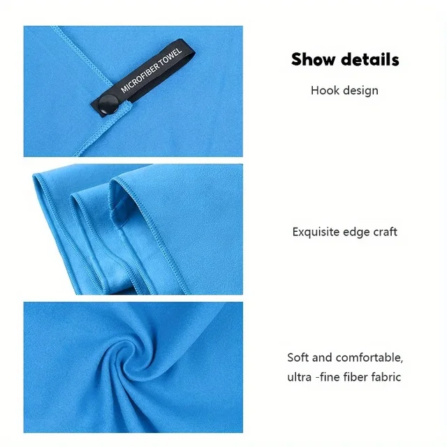 3PC Fast Dry Sport Towel Multifunctional Travel Swimming Yoga Ultra Soft Lightweight Super Absorbent Microfiber Material for Gym 5