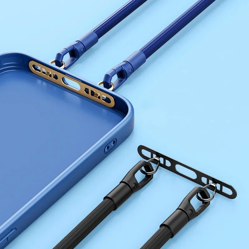 Ultra-Thin Metal Phone Lanyard Kit - Stainless Steel Safety Connector and Hanging Cord Clips