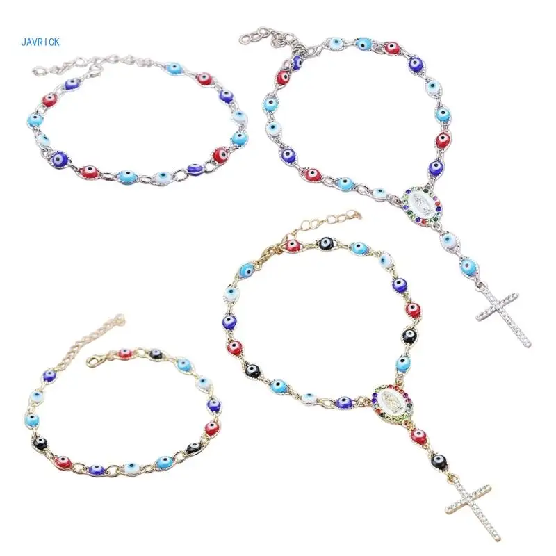 

Pendant Bracelet Religious Wrist Jewelry Fashion Beads Bangle Alloy Material Prayer Chain for Religious Prayer