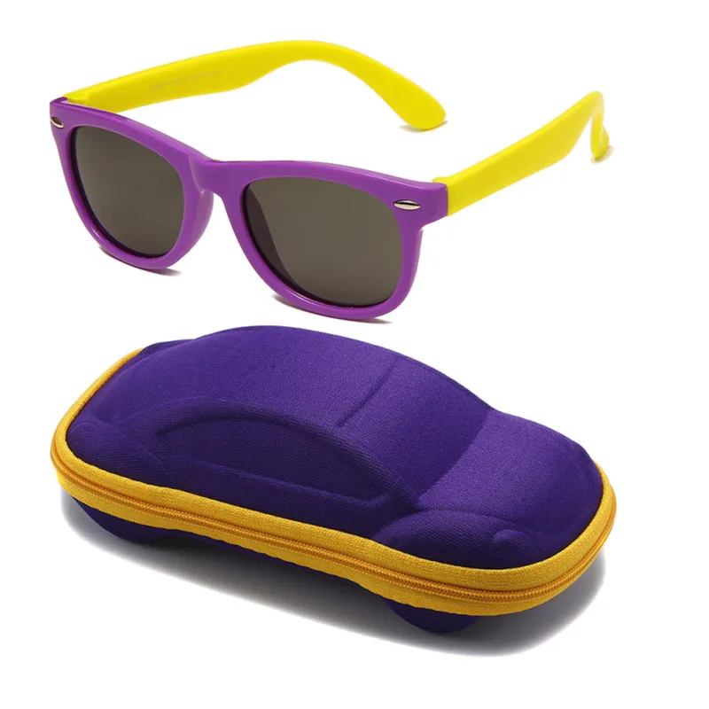 

Fashion Kids Silicone Sunglasses UV400 Eyewear for Boys Girls TR90 Goggles Sun Glasses AC Lens Safety Glasses Gift for Children