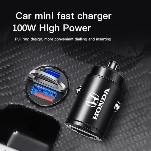 100W QC3.0 PD Mini Car Charger Fast Charging Car USB Type C Charger For Honda Pilot CRZ CRV CRX Accord Civic FIT Jazz HRV Vezel - Image 6