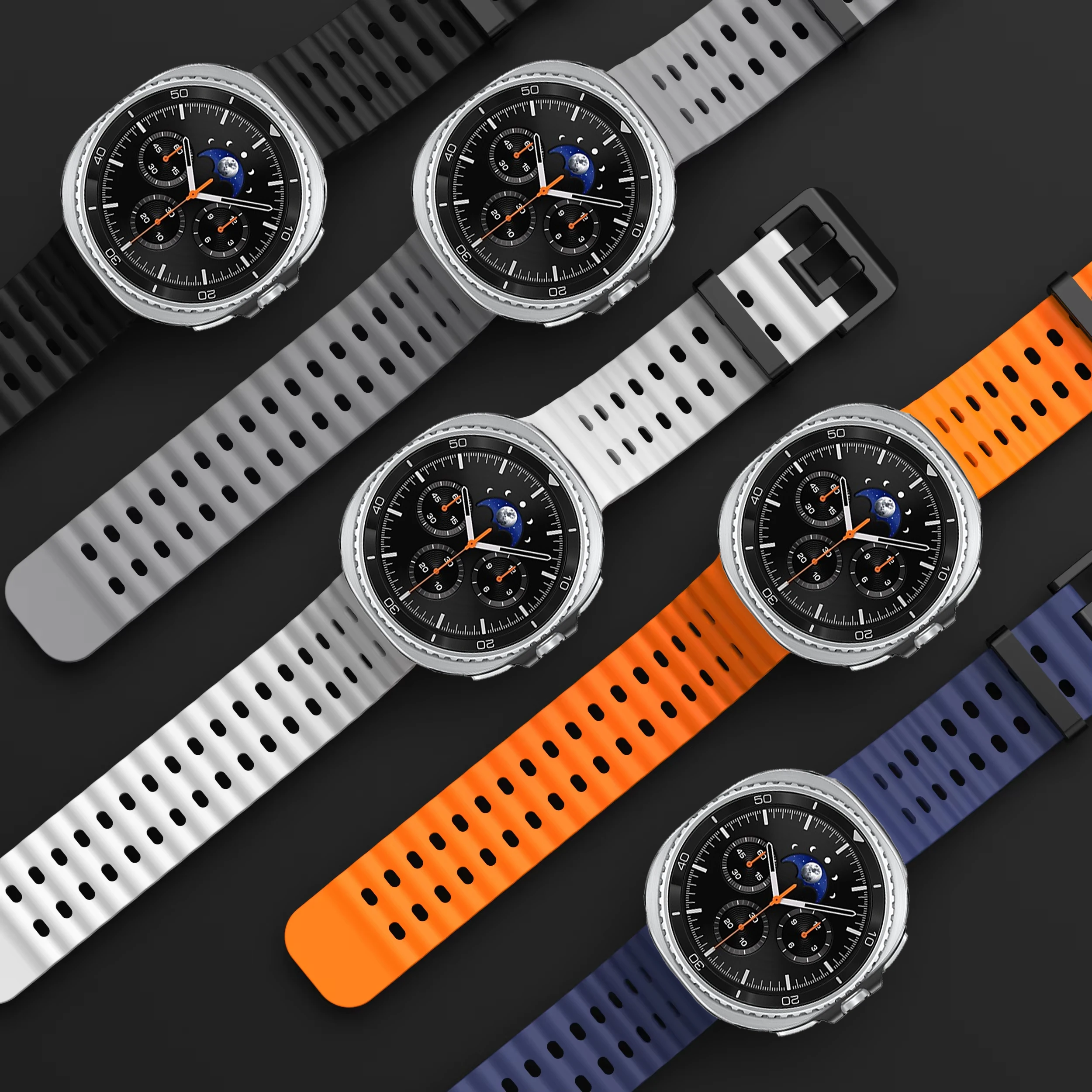 Ocean Band für Samsung Galaxy Watch 8 9 Armband 40 44mm Sport Silikon Armband Correa Pulseira Galaxy Watch 8 Classic 46mm Armband