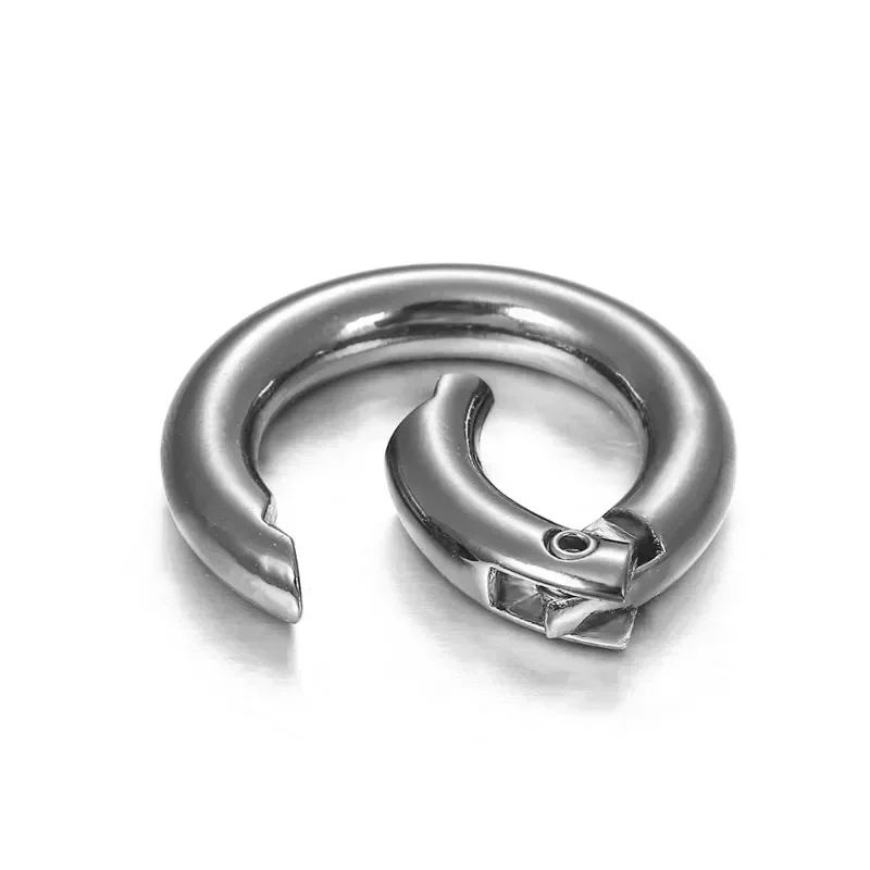 Spring Ring Clasp Metal Keyring Clasp Metal Jump Rings Snap Hook Keychain Rings Spring Gate O Ring 2/5/10pcs Metal Ring Spring Clasps for DIY Jewelry Openable Round Carabiner Keychain Bag Clips Hook Buckles Connector