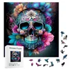 Halloween Skull Wooden Jigsaw Puzzles Special-shaped Animal Jigsaw Puzzles For Adults Decompression Round Super Hard High 1