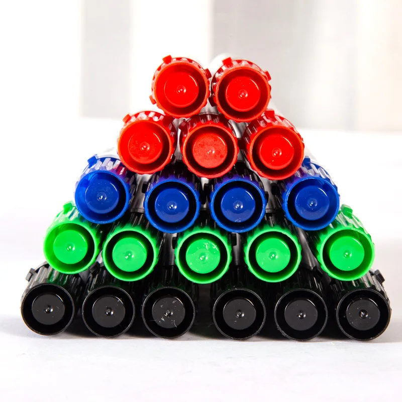 20PCS Water Based Red Blue Black White Board Pens Erasable For Teachers' Use Children's Thick Headed Blackboard