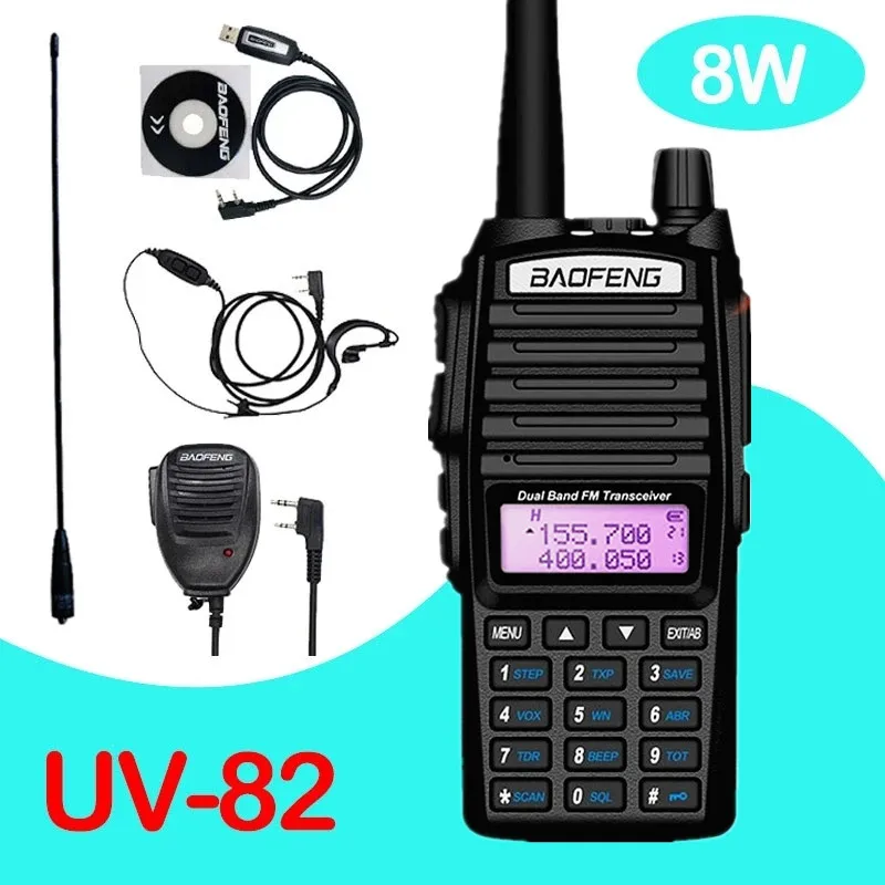 vhf uhf Walkie Talkie uv 82 Baofeng UV82 8W Ham Radio Transceiver