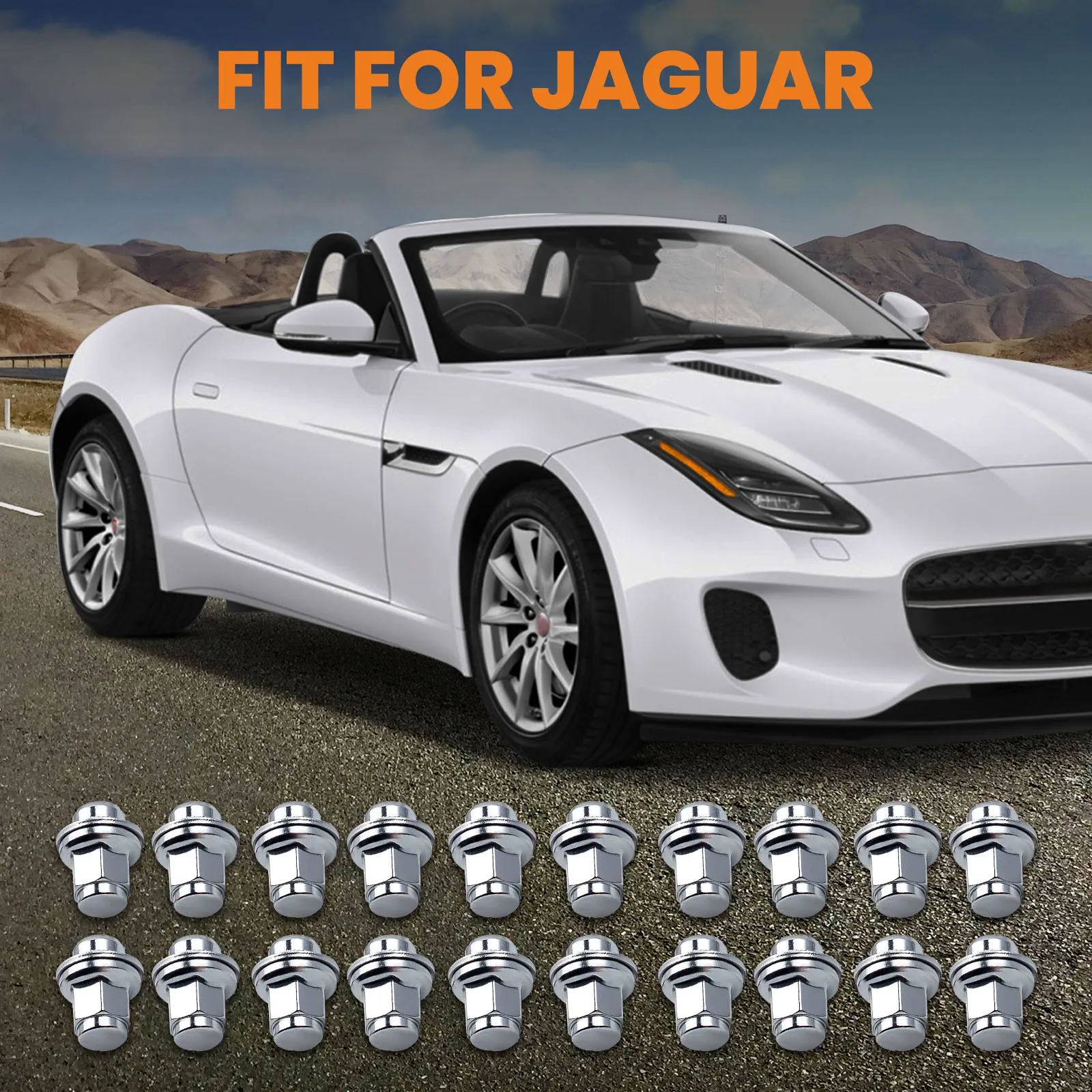 

M12X1.5 ALLOY WHEEL NUTS 20PCS FOR JAGUAR X-TYPE / S-TYPE / F-TYPE FLAT SEAT