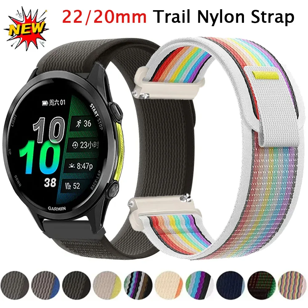 Breathable Trail Nylon Watch Strap - 22/20mm Adjustable Wristband