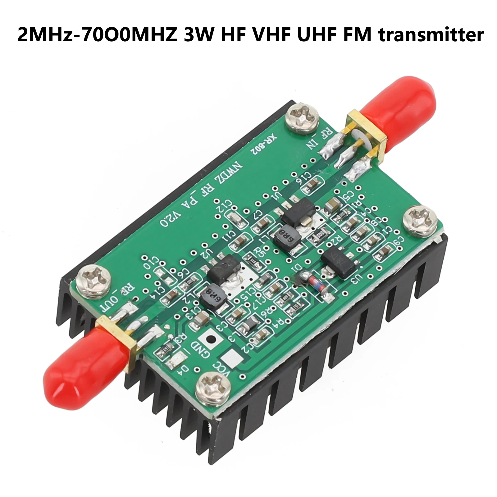 송신기 RF 전력 증폭기 증폭기, 디지털 라디오용 안정적인 도구 리모컨 장난감, 2MHZ-700MHZ, 3W, 50 Ohms, 7x3cm