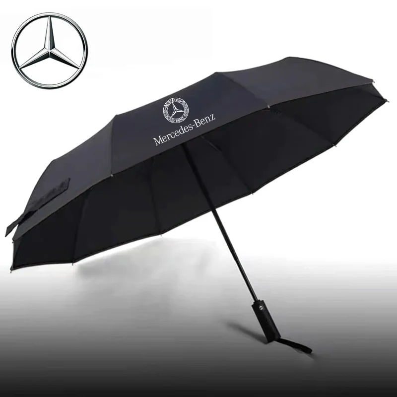 For Mercedes-Benz AMG A C E S V Class GLC Sprinter ML SLK CLS GLA GLK SL Vito Car Automatic Folding Windproof Sunshade Umbrella