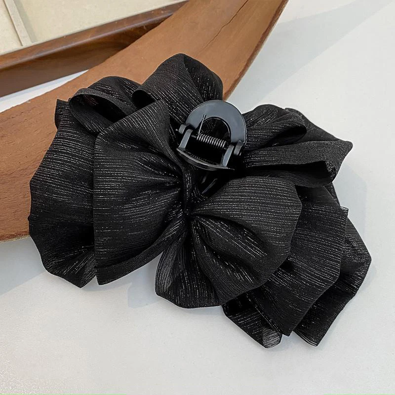 Elegante Temperament Mesh Große Haarspange für Frau Hinterkopf Hai Clip Mode Mädchen Haarklemme – Detail 7