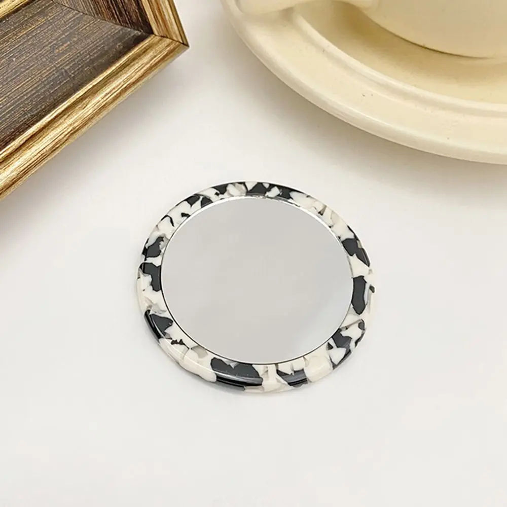 Girl Lady Gift Simple Acetate Makeup Mirror Portable Mini Cosmetic Vanity Mirror Round Cute Beauty Mirrors