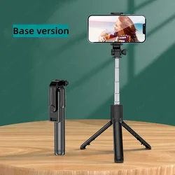Bluetooth Selfie Stick Tripod with Phone Holder and Wireless Remote, Includes Optional Fill Light (Black)