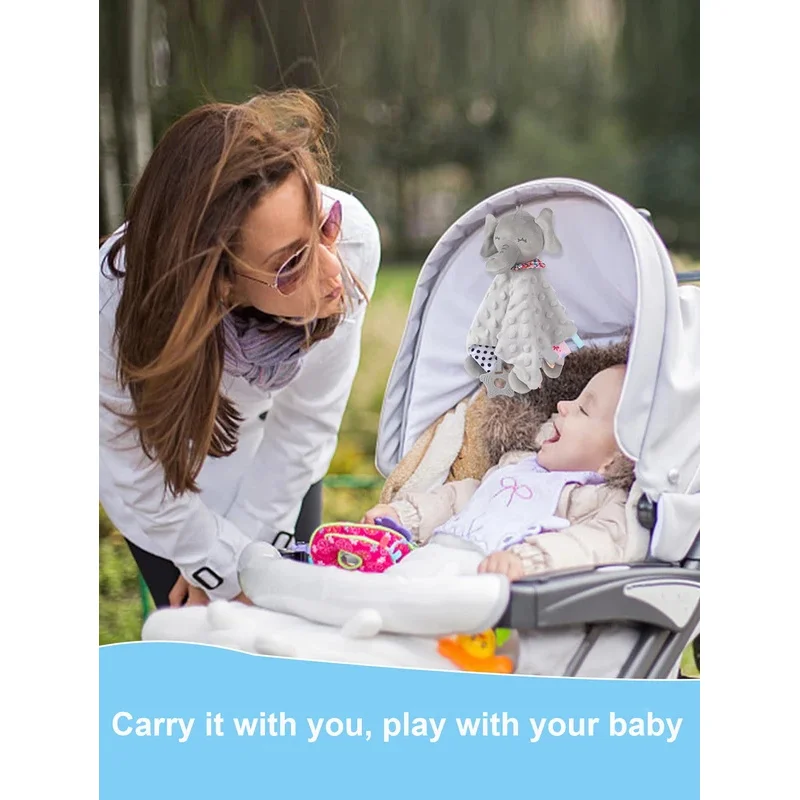 Soft Blanket, Rattle, and Crib Hanging Toy for Babies 5