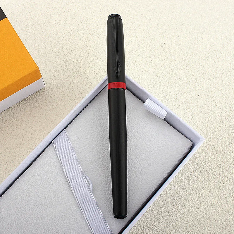 Classic Style Black Clip Metal Fountain Pen 0.5mm Nib Steel Ink Pens for Gift Office Supplies School Supplies