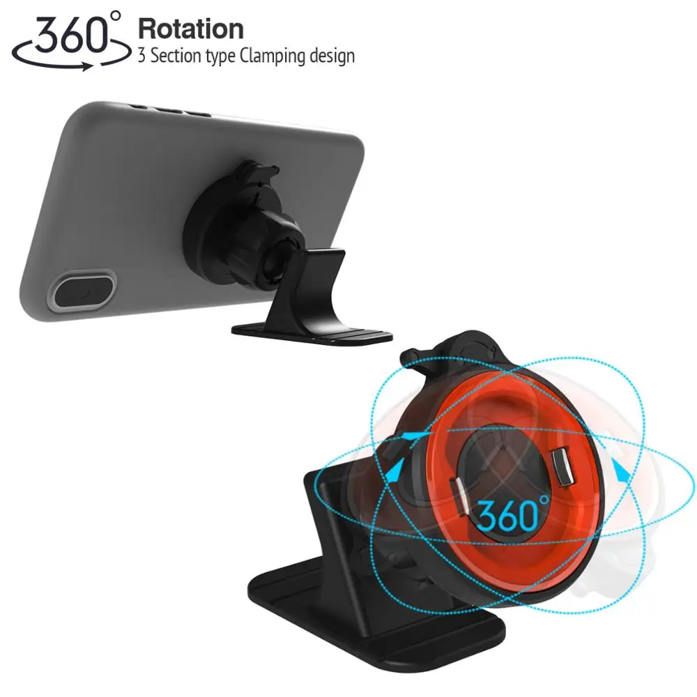 Universal Car Phone Holder Mount – Portable Dashboard & Windshield GPS Stand Accessory