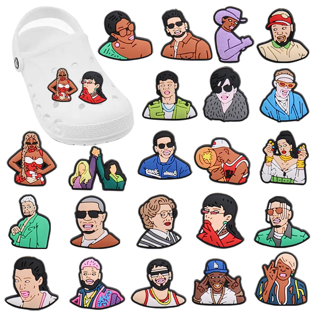 

1-22 шт. Swag аксессуары для мужской и женской обуви, модные садовые сандалии для взрослых, украшения для обуви с пряжкой, подходят для Croc Jibz, фотоподарок