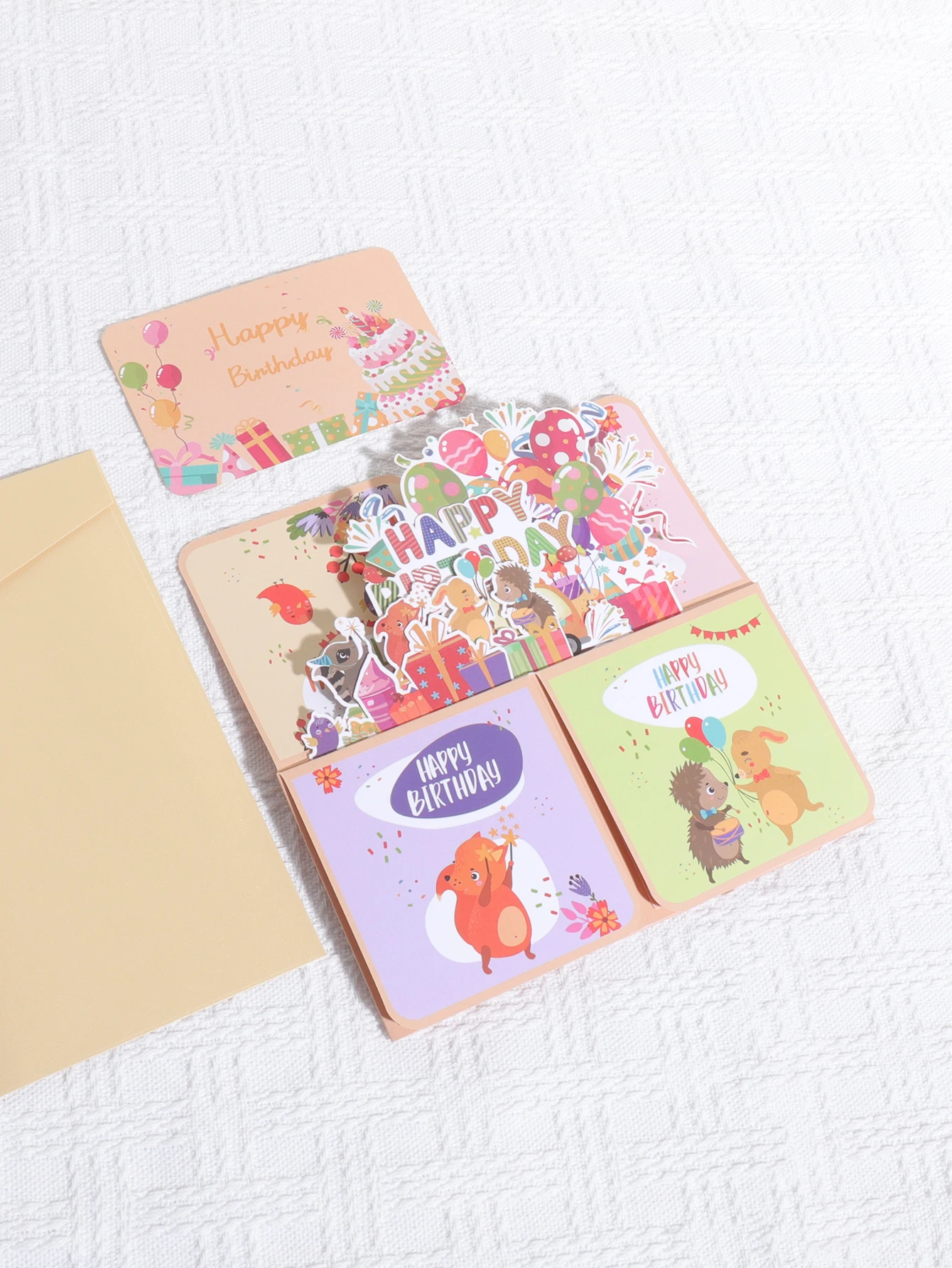 3D Pop-Up Geburtstagskarte, Tier-Thema, Handgemachte Papierskulptur Geschenkbox, Grußkarte zum Ausdruck von Dankbarkeit und Segen – Detail 5