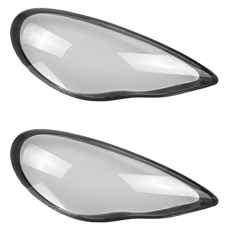 

2X For-Porsche Panamera 2010-2013 Right Headlight Shell Lamp Shade Transparent Lens Cover Headlight Cover