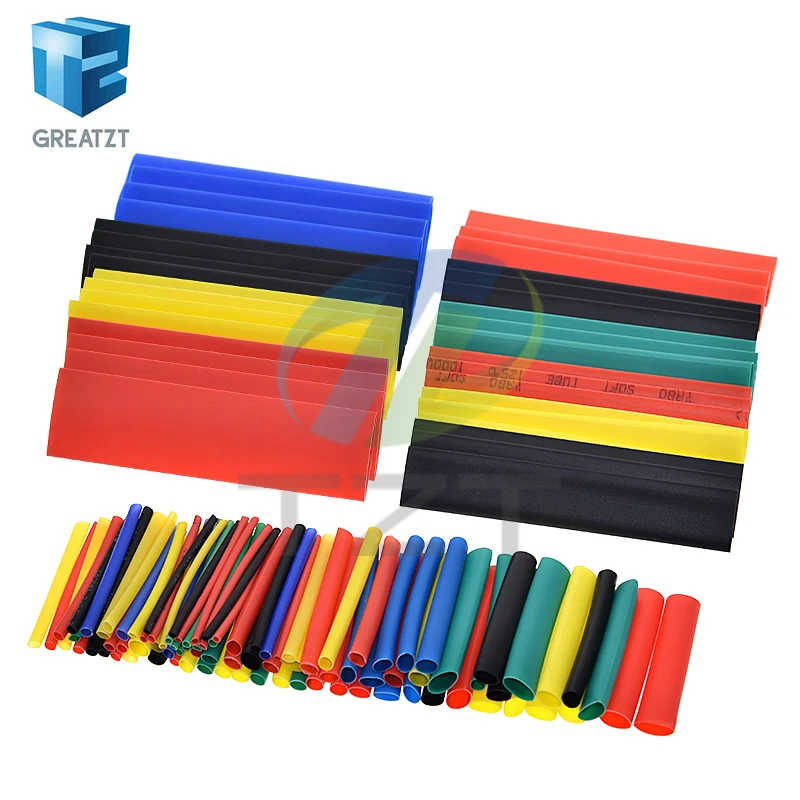 Heat Shrink Tubing 328Pcs Sleeving Wrap Wire Car Electrical Cable Kits Heat Shrink Tube Tubing Polyolefin 8 Sizes Mixed Color