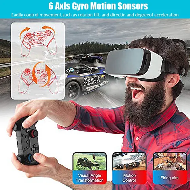 DATA FROG-controlador inalámbrico Compatible con Nintendo Switch, Turbo ajustable, Gamepad de vibración de 6 ejes para PC/consola NS Lite - Image 5