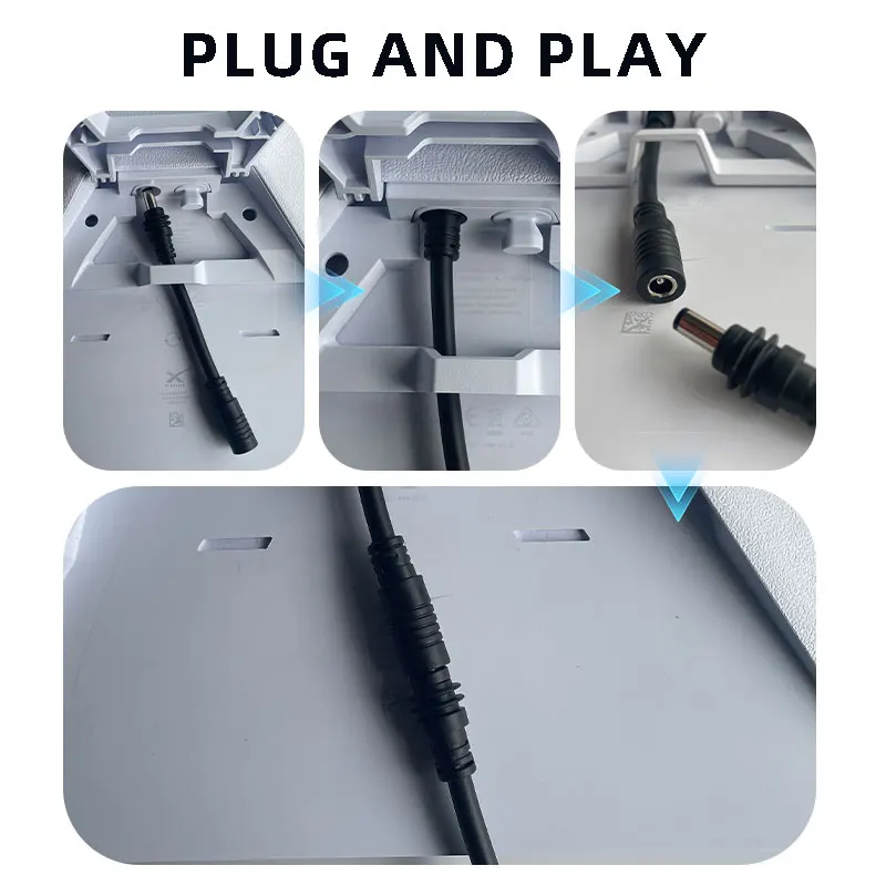 High Quality Outdoor Waterproof DC Male to DC Female Connector for Starlink Mini Extension Cable 16AWG Black