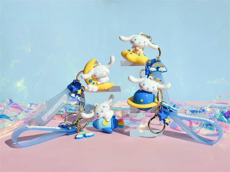 Description Picture 2 of itemMINISO Sanrio Cinnamoroll Key Buckle  Party Favors for Kids Birthday School Bag Pendant, Delicate Girl Bag Pendant gifts