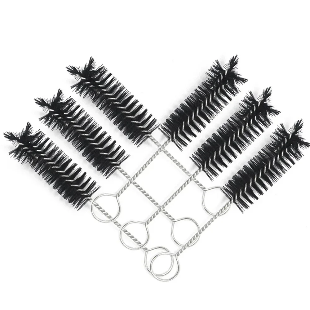 5pcs Durable 5cm Wire Tube Brush Metal Handle Steel Wire Soft Cleaning Brush Glass Hand Tool 2