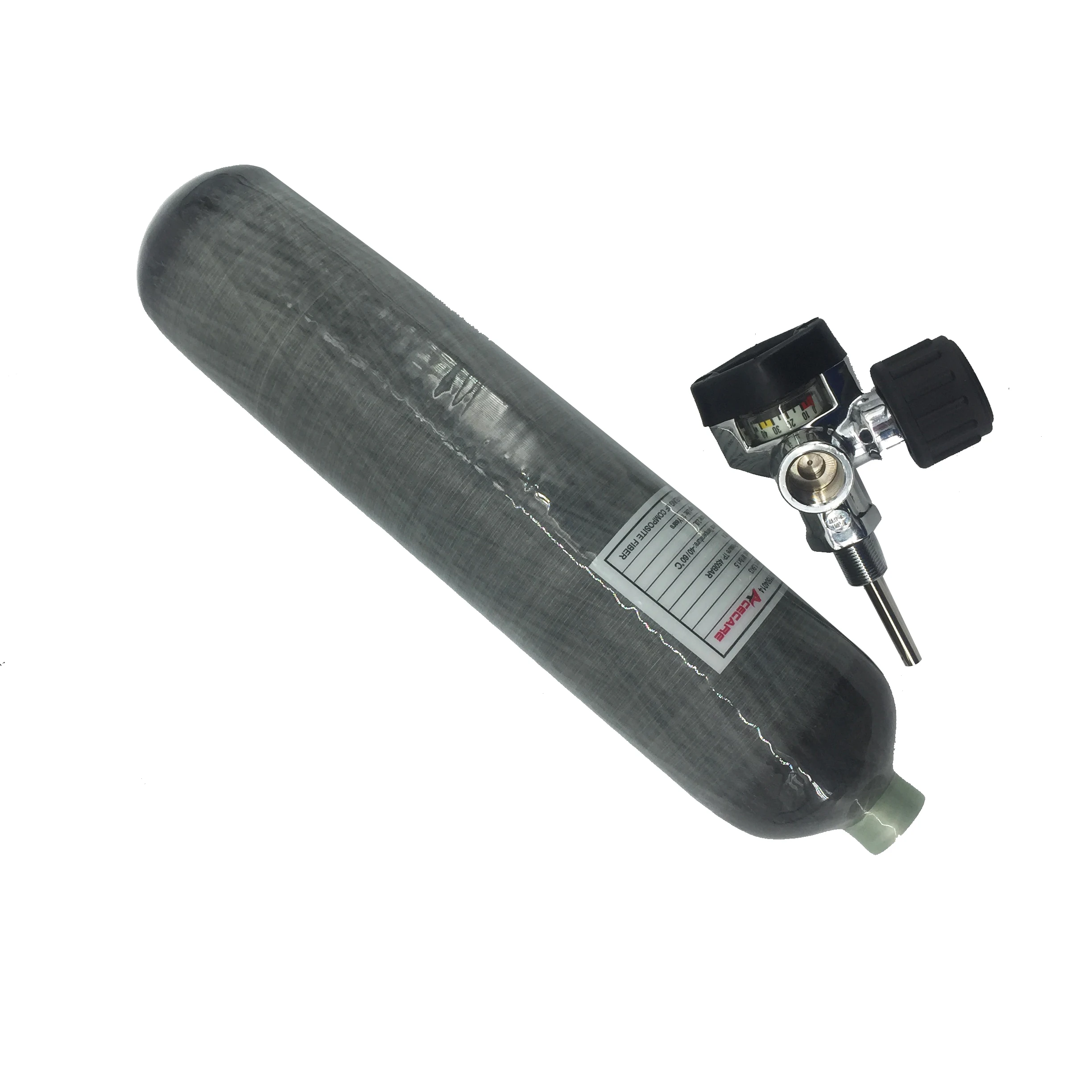 TUXING 300Bar 2L cylindre en Fiber de carbone avec valve de jauge de régulateur 4500psi Station de remplissage haute pression réservoir plongée sous-marine M18 * 1.5