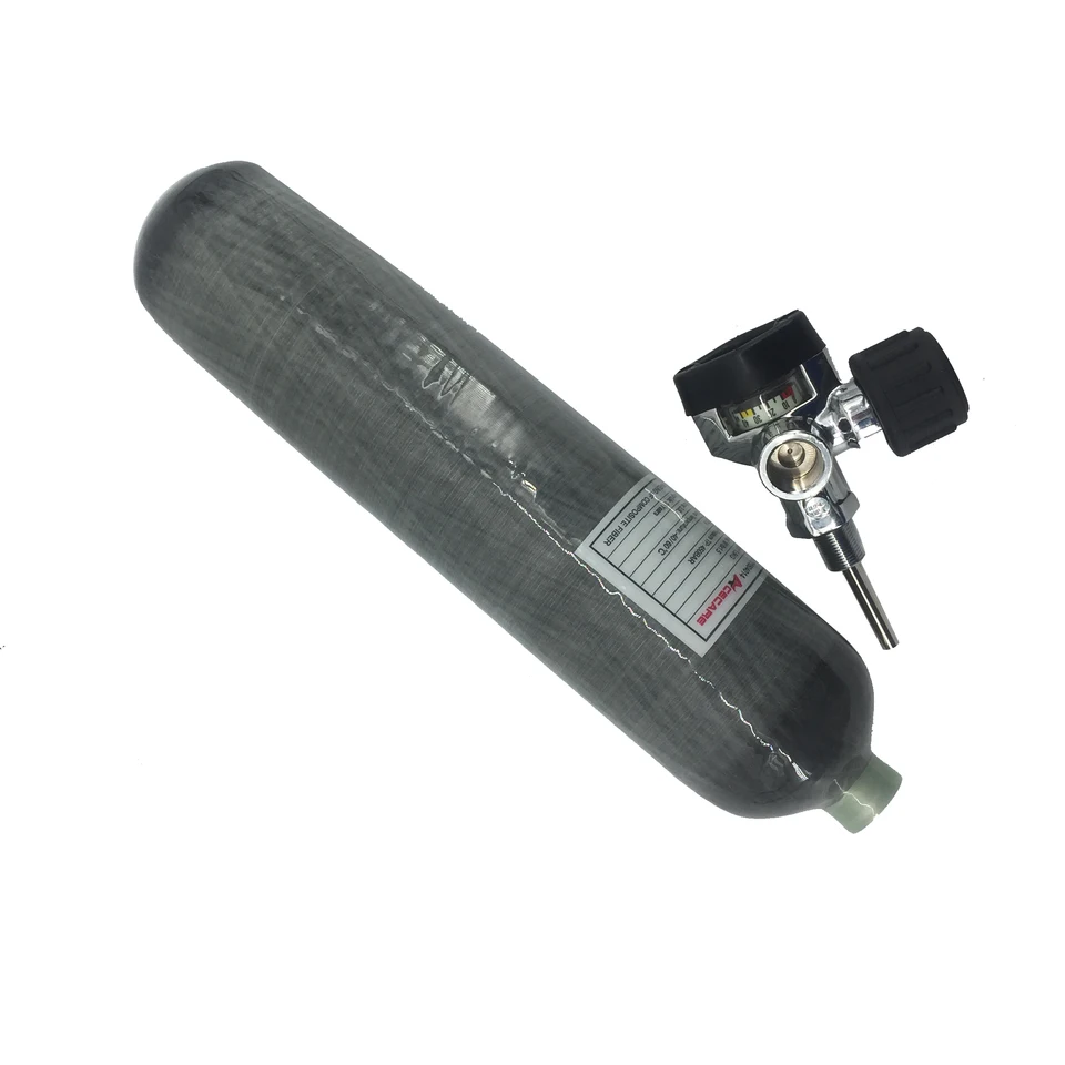 Bloc Air Plongee Acecare 9L 300bar 4500psi CE - Fibre Carbone Avec Valve