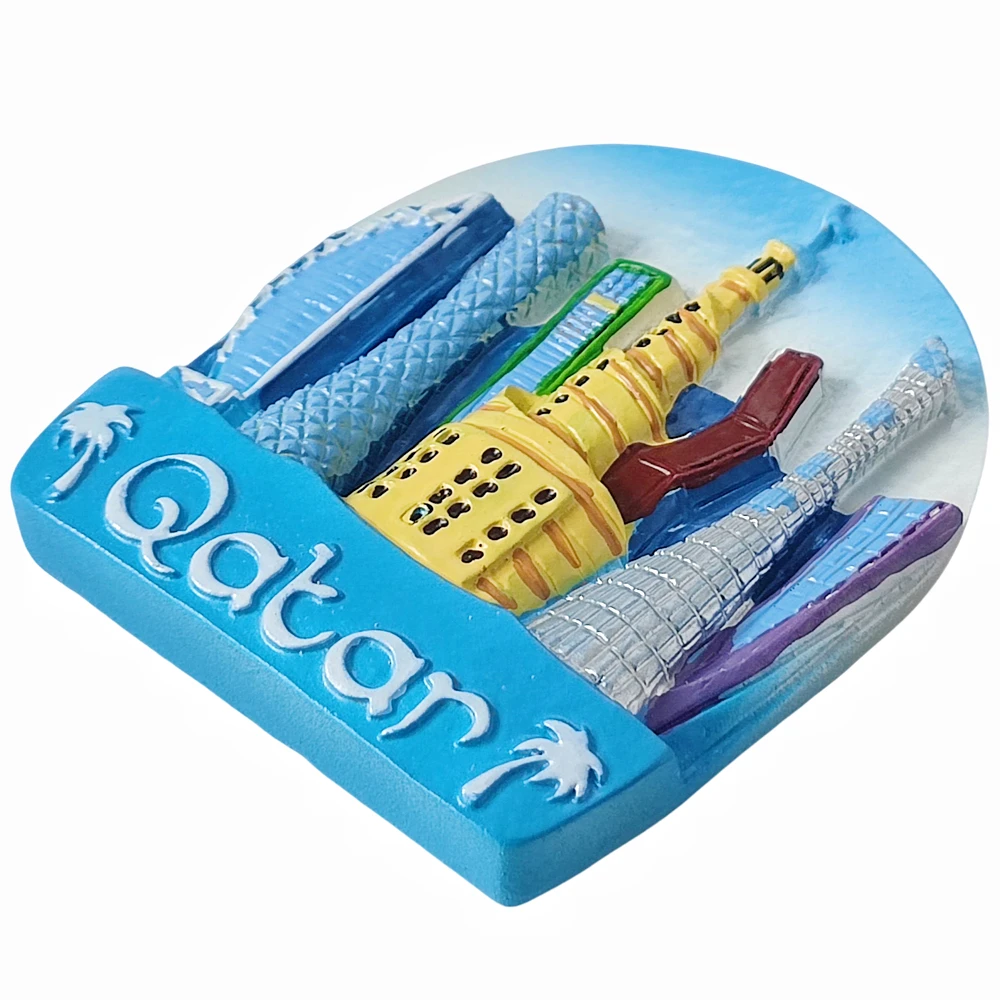3D Qatar Fridge Magnet Souvenir Gift Resin Refrigerator Magnetic Sticker Collection Home Decoration magnetic fridge magnets magnetic sticker magnetic fridge stickers