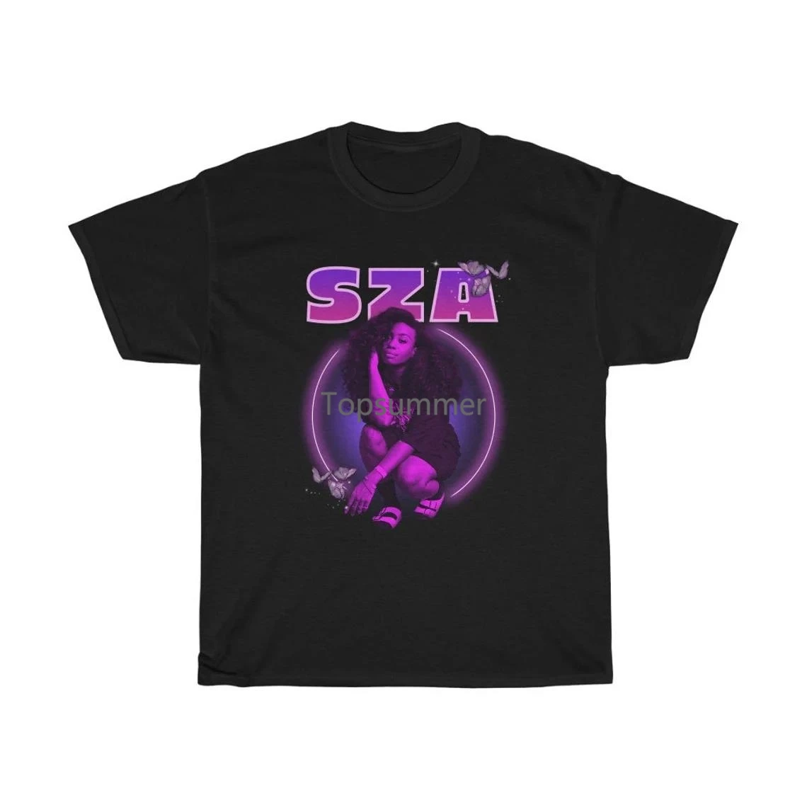 

Sza Shirt Bootleg Rap Tee Short-Sleeve Unisex Black Vintage Style Sza Graphic T-Shirt