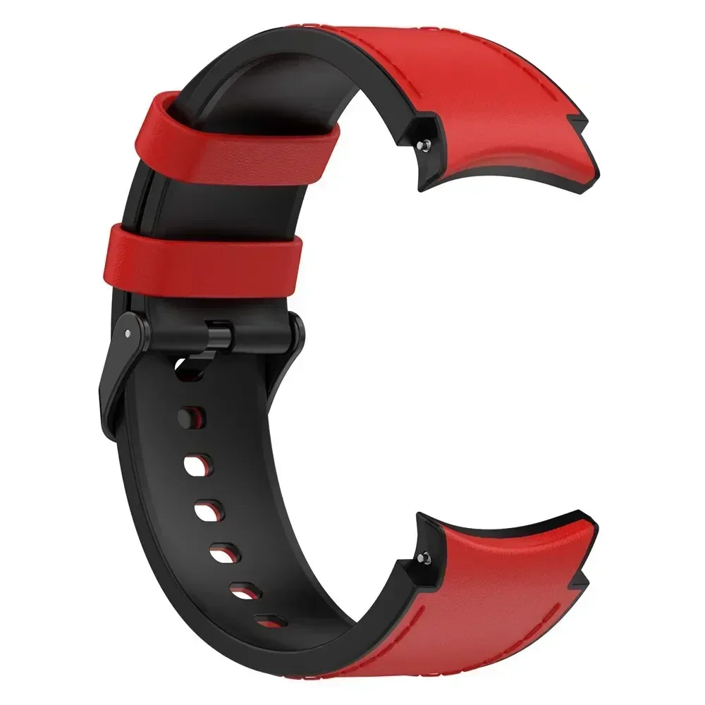 Premium Silicone and Leather Watch Strap - Elegant Replacement Band