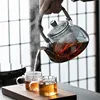 Electric Pottery Stove High Temperature Resistant Intelligent Timer Keep Warm Tea Maker Home Use 950-1200ml Glass Pot Tea Set 4