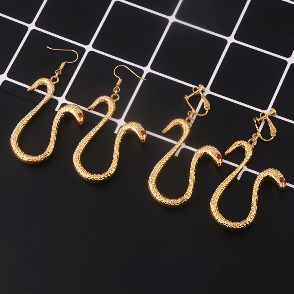 Anime One Piece Boa Hancock Snake Earring Women Earrings Metal Snake Cosplay Fashion Accessories Figure Toys Christmas Gift