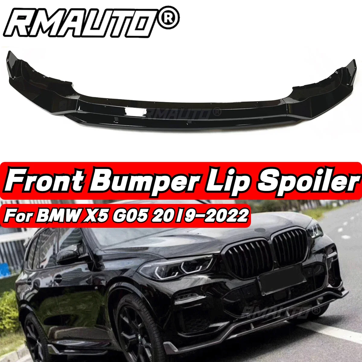 

For BMW X5 G05 2019-2022 Car Front Bumper Lip Splitter Bumper Guard Protector Body Kit Car Accessories Exterior Parts Body Kit