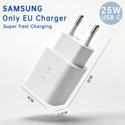 Original Samsung 25W Type C Fast Charge Adapter - Only White EU