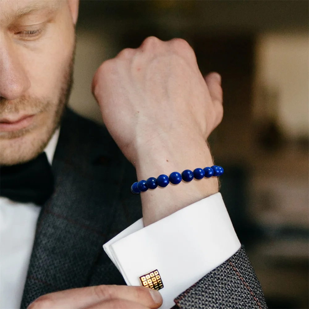 جديد الحجر الطبيعي الجمشت سوار مع بطاقة 8 مللي متر...